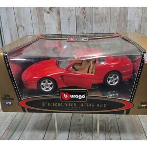 Burago 1/18 Scale Die Cast Model Ferrari 456GT - Red Boxed